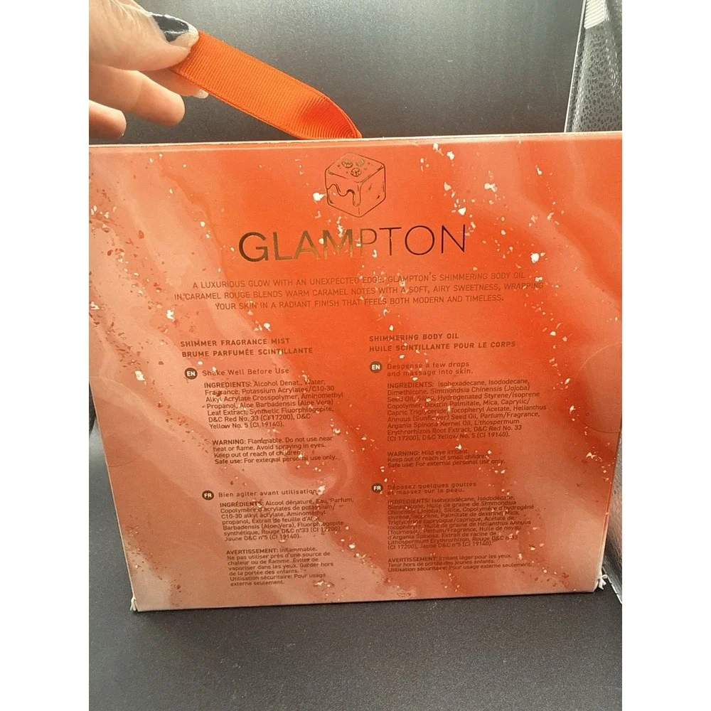 Glampton Caramel Rouge Shimmer Mist & Body Oil Duo - 2 x 3.4 Fl Oz